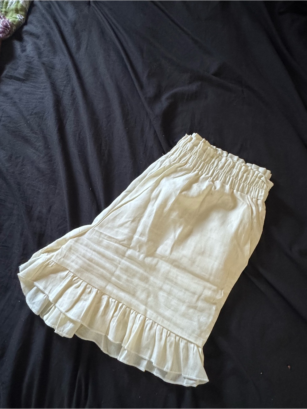 Amazon Women's High Waist Cream Ruffle Shorts